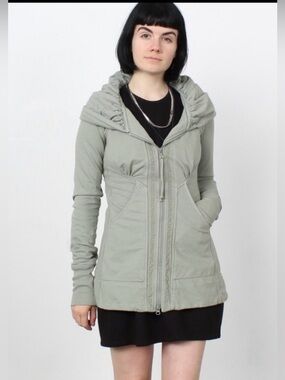 Prairie Underground Mid Victorian Hoodie Organic Cotton Blue , size M Pit